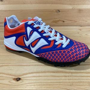 NIB Warrior Youth Skreamer Turf Shoe Soccer Lacrosse F Hockey Orange/Blue/White